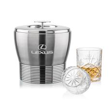 Genoa Ice Bucket & Brinkley On-the-Rocks Set - Barware