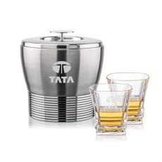 Genoa Ice Bucket & Bentley On-the-Rocks Set - Barware
