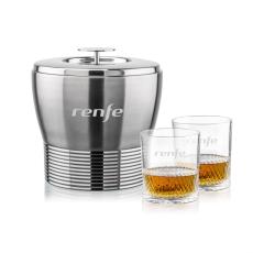 Genoa Ice Bucket & Drysdale On-the-Rocks Set - Barware