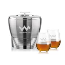 Genoa Ice Bucket & Graydon On-the-Rocks Set - Barware