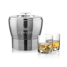 Genoa Ice Bucket & Hillcrest On-the-Rocks Set - Barware
