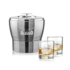 Genoa Ice Bucket & Marbella On-the-Rocks Set - Barware