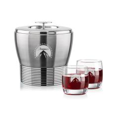 Genoa Ice Bucket & Nordic On-the-Rocks Set - Barware