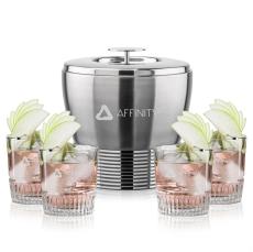 Genoa Ice Bucket & Newkirk On-the-Rocks Set - Barware