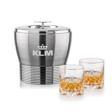 Genoa Ice Bucket & Park Lane On-the-Rocks Set - Barware