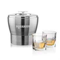 Genoa Ice Bucket & Riddell On-the-Rocks Set - Barware