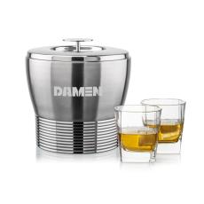 Genoa Ice Bucket & Sterling On-the-Rocks Set - Barware