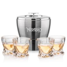 Genoa Ice Bucket & Seneca On-the-Rocks Set - Barware