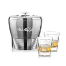 Genoa Ice Bucket & Santana On-the-Rocks Set - Barware