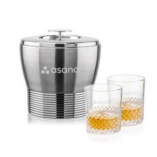 Genoa Ice Bucket & Tacoma On-the-Rocks Set - Barware