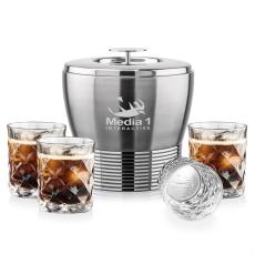 Genoa Ice Bucket & Woodward On-the-Rocks Set - Barware