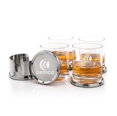 Baldoni Coasters & Dresden On-the-Rocks Set - Barware