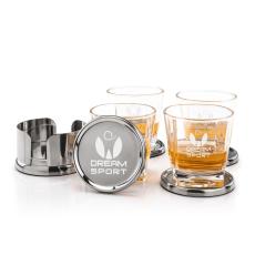 Baldoni Coasters & Kansas On-the-Rocks Set - Barware