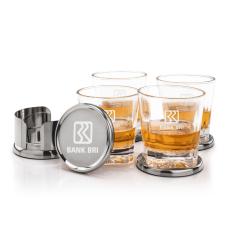 Baldoni Coasters & Santana On-the-Rocks Set - Barware