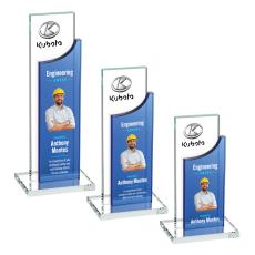 Maranella Full Color Blue Peaks Crystal Award - Full Color Imprint