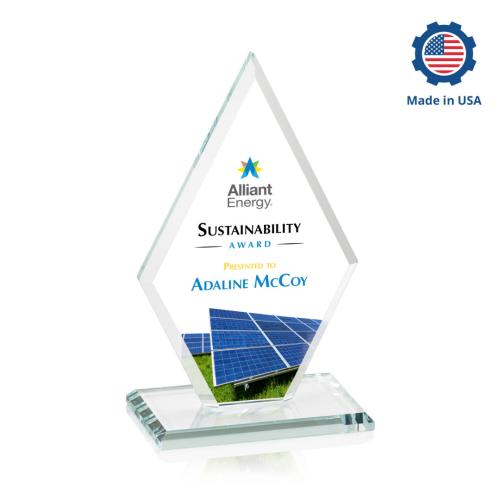 Awards and Trophies - Crystal Awards - Tuscany Full Color Diamond Crystal Award