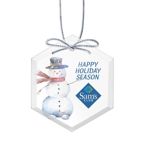 Corporate Gifts - Ornaments - Starfire Ornament - Hexagon Full Color