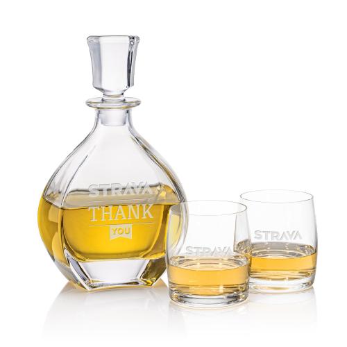 Corporate Gifts - Barware - Gift Sets - Oakville Decanter & Valemount OTR Set