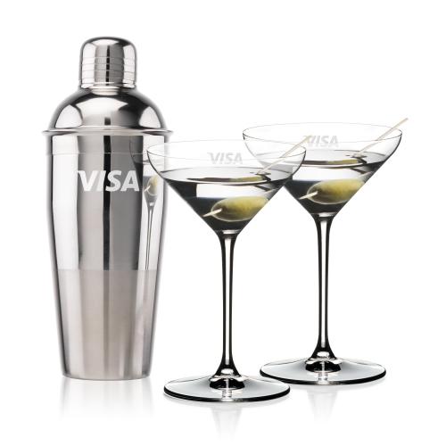 Corporate Gifts - Barware - Gift Sets - Catania Shaker & RIEDEL Martini Set