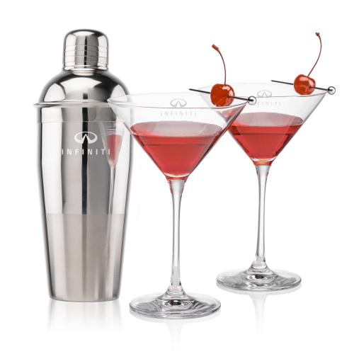 Corporate Gifts - Barware - Gift Sets - Catania Shaker & Santiago Martini Set