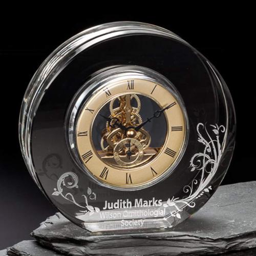 Awards and Trophies - Crystal Awards - New York Clock - Gold