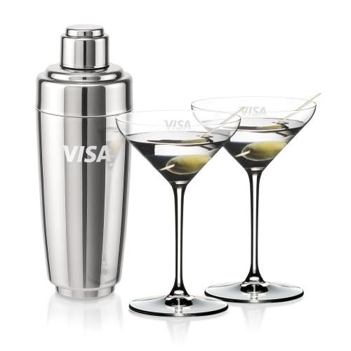 Corporate Gifts - Barware - Gift Sets - Pescara Shaker & RIEDEL Martini Set