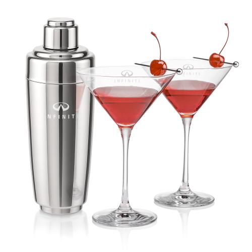 Corporate Gifts - Barware - Gift Sets - Pescara Shaker & Santiago Martini Set