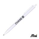 Value Slim Pen w/Glossy White Barrel - Matte Colored Accent