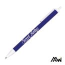 Value Slim Pen w/Glossy Colored Barrel - Matte White Accent