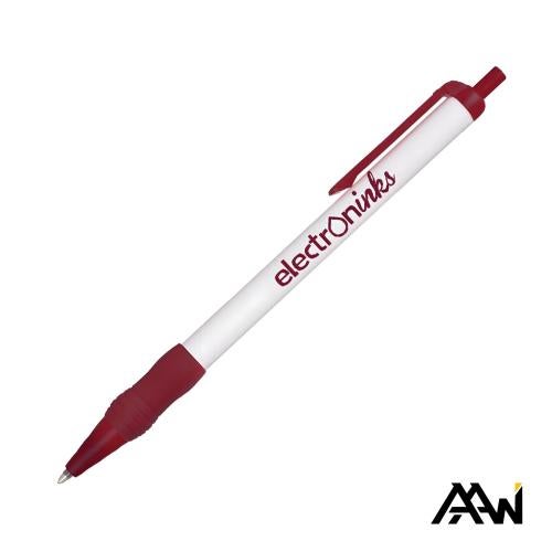 Promotional Products - Writing Instruments - Plastic Pens - Value Slim Grip Pen w/Glossy Barrel & Matte Colored Trim