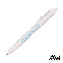 Widebody Pen w/Glossy White Barrel - Matte Colored Accent