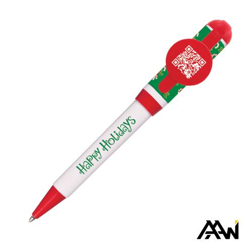 Promotional Products - Writing Instruments - Plastic Pens - Jumbo QR Billboard Twist Pen - Decorated Cap