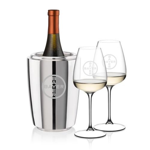 Corporate Gifts - Barware - Wine Accessories - Wine Coolers - Pescara Wine Cooler & RIEDEL Trauben Wine Set