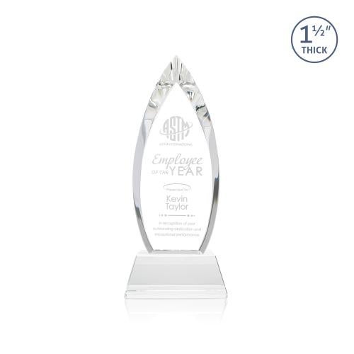Awards and Trophies - Crystal Awards - Fortier Clear on Entwhistle Base Peaks Crystal Award