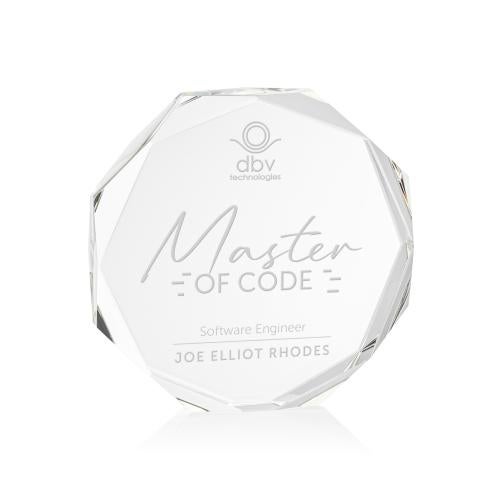 Awards and Trophies - Crystal Awards - Acadian Clear Polygon Crystal Award