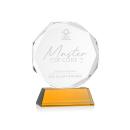 Acadian Amber on Newhaven Base Polygon Crystal Award