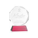 Acadian Red on Newhaven Base Polygon Crystal Award