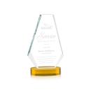 Kingsley Amber on Alberton Base Polygon Crystal Award