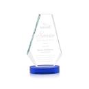 Kingsley Blue on Alberton Base Polygon Crystal Award