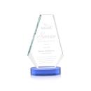 Kingsley Sky Blue on Alberton Base Polygon Crystal Award