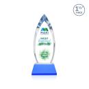 Fortier Full Color Sky Blue on Entwhistle Base Peaks Crystal Award