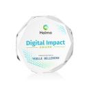 Acadian Full Color Clear Polygon Crystal Award