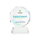 Acadian Full Color Clear on Newhaven Base Polygon Crystal Award