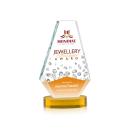 Kingsley Full Color Amber on Alberton Base Polygon Crystal Award