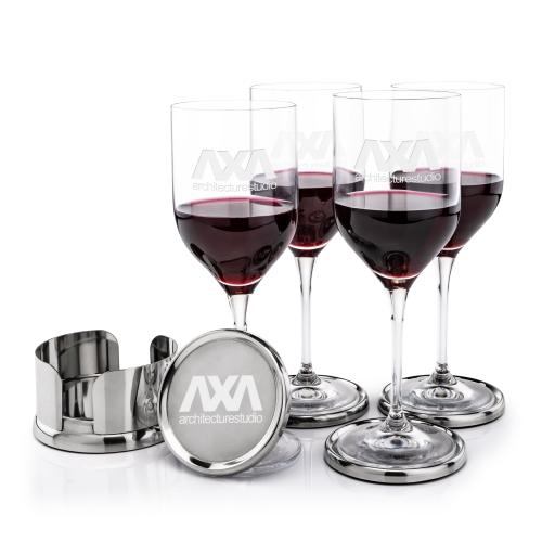Corporate Gifts - Barware - Gift Sets - Baldoni Coasters & Belmont Wine Set