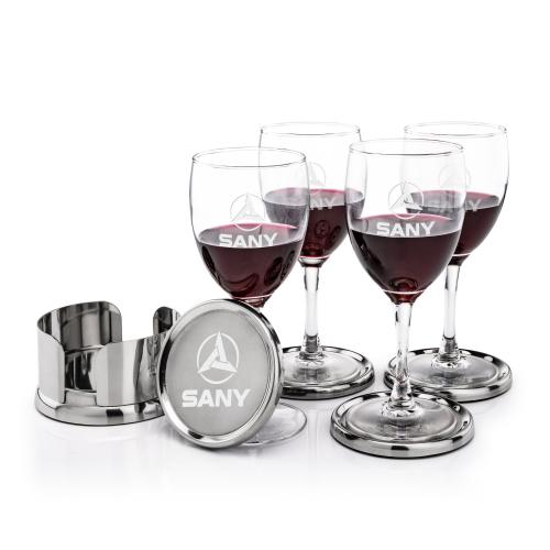 Corporate Gifts - Barware - Gift Sets - Baldoni Coasters & Carberry Wine Set