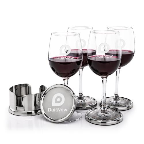 Corporate Gifts - Barware - Gift Sets - Baldoni Coasters & Connoisseur Wine Set