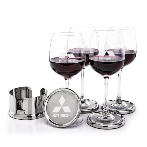 Corporate Gifts - Barware - Gift Sets - Baldoni Coasters & Danforth Wine Set
