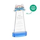 EdgeCraft Sky Blue (via Air) on Alberton Base Unique Crystal Award