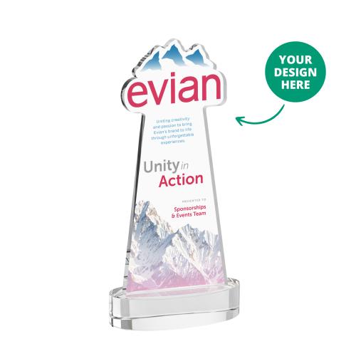 Awards and Trophies - Crystal Awards - EdgeCraft Full Color on Alberton Base-Clear (via Ocean)